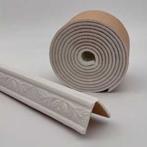 Carving Flowers Wallpaper for Ceiling Wall Edging Angle Trim Self Adhesive Pattern Molding Peel and Stick Wall Sticker