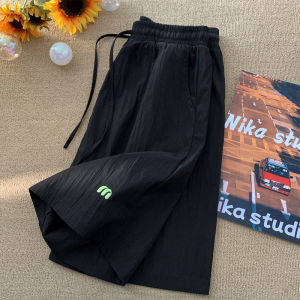 Quần Short Thể Thao Ice Silk Mỏng Thoáng Khí Mùa Hè Cho Nam Quần Dài Năm Điểm Rộng Rãi Thoải Mái Thoáng Khí