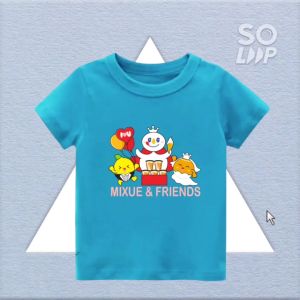 Kaos Atasan Anak-Anak Usia 1-12 Tahun MIXUE & FRIENDS Terbaru Lengan Pendek