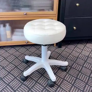 【With Wheels】Stool Make Up Chair Vanity Chair Office Swivel Chair Study Chair Computer Chair Bar Stool Bar Chair Round Bar Stool for Hair Salon Makeup Stool