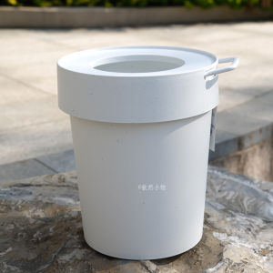 Waybe Wall-Mounted Nesting Waste Bin Kitchen Bedroom Living Room Small Storage Barrel Household Plastic round Bucket Shape