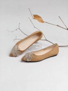 Reemoor | French Vintage Fringe Flat Egg Roll Shoes