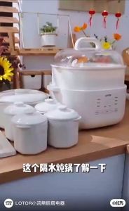 7L 5-pot ceramic electric stew pot fully automatic water-proof electric stew pot for 4~6 peoplePeriuk rebus elektrik炖锅燉盅