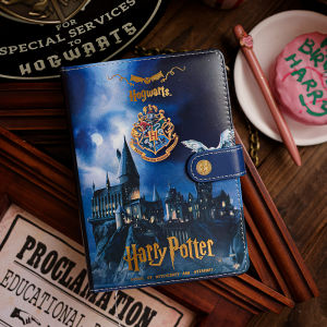 Harry Potter Soft Leather Notebook Hogwarts School House Slytherin Magnetic Buckle Student Journal Writing Pad
