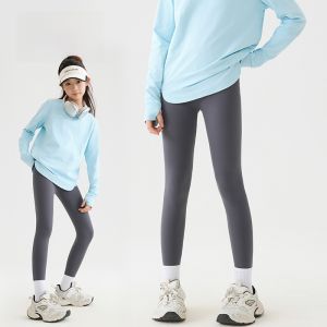 Miiow | Cat Girl Shark Pants Yoga Dance Sports Nine Points Cycling Base Layer Pants For Girls Spring Autumn Outwear High Waist Nylon Spandex