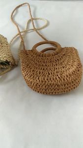 Baggie (Ready Stock) Women Straw Sling Bag Woven Rattan Summer Beach Niche Large Capacity Crossbody Basket Hand Bag