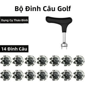 Bộ 14 Đinh Tán Giày Golf Mới Có Khe Cắm Thẻ Bền Chống Mài Mòn Chắc Chắn Phụ Kiện Golf Giúp Tăng Cường Độ Bám Và Hiệu Suất.