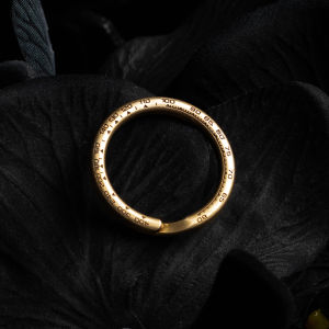 Original Double-Sided Handmade Brass Keyring round Head Vintage Small Audience Thrilling Speed Gauge Copper Alloy Keychains