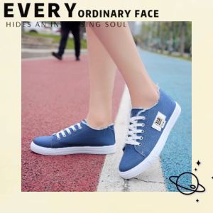 QKKshop รองเท้าผญพื้นนุ่มเบาใส่สบายไม่ร้อนเหมาะกับทุกโอกาส💟สต็อกแน่นมาก รุ่นนี้บอกเลยของมันต้องมี ดีเทลเก๋ ทรงเกาหลีสุดๆ รองเท้าผ้าใบดีไซน์สุดฮิต ทันสมัย ใส่แล้วไม่ out 🧡