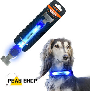 LaRoo Light Up Dog Collar with Nylon Stickers Universal Glowing Collar Accessories for Leash Harness Silicone Waterproof Dog LED Flashing Collar Night Outdoor Safety Collar De Perro - Lazada