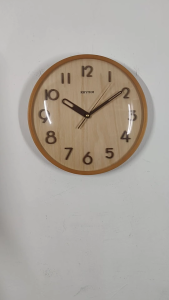 100% ORIGINAL RHYTHM Wooden Quiet Analogue Wall Clock CMG143NR06 [Jam Dinding]