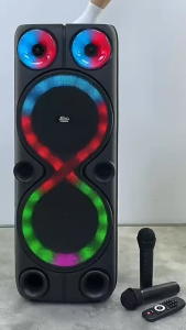 [BARU] Pembesar Suara Bluetooth Tanpa Wayar ZQS 8238 Super Bass 40W Pembesar Suara Parti Subwoofer 8-inci*2 Lampu RGB dengan dua mikrofon tanpa wayar