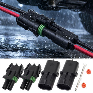 2Pin 2.5MM Series Car Motorcycle Female or Male Injector Socket Waterproof Automobile Cable Connector Plug Car Accessory