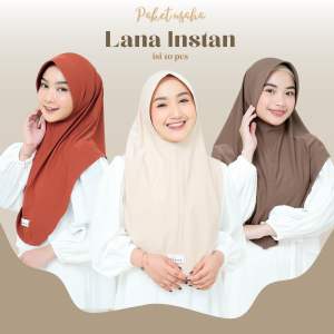 KENAN - Paket Usaha Hijab Lana Size L Jersey Isi 10pcs (random) matt jersey