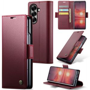 Ốp Điện Thoại Ví Da Có Ngăn Đựng Thẻ Cho Samsung Galaxy Z Fold 8 Ultra 7 6 5 - Vỏ Bảo Vệ Từ Tính