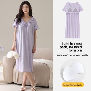 MiiOW | Short-sleeve Sleeping Dress with Padding