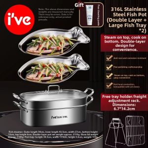 IVE | Stainless Steel Multi-purpose Household Steamer