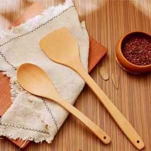Gaoboos Wooden Spatula Cooking Utensil Long Arm Non-stick Shovel Wooden Handle Cooking Tools Set