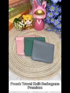Pouch Mini Travel Bahan Kulit Premium Serbaguna / Dompet Kecil Penutup Magnet / Tas Penyimpanan Lipstick Kosmetik Uang Koin Kabel Data Headset Earphone Kunci Pembalut Wanita Kartu ATM Multifungsi / Tempat Make Up Hadiah Souvenir Pernikahan - HOMIA