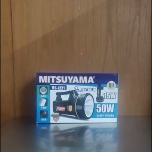 Senter LED USB 50 Watt MS-1221 Mitsuyama Cahaya Putih Super Terang Cas Original