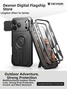 XINGXINGZHE | Magsafe Compatible Privacy Protection Metal Stand Lens Protective Hard Case for iPhone 17 Pro Max