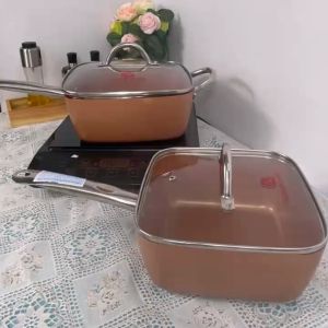 Nồi Vuông Cán Dài/ Quánh Super Chef An Toàn Sức Khỏe Siêu Bền Bỉ Không Bong Tróc