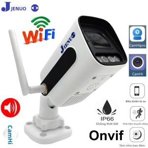 JIENUO 5MP Camera IP Wifi Ngoài Trời Chống Nước Lưu Trữ 128G Không Dây 1080P Tầm Nhìn Ban Đêm Giám Sát An Ninh Camera Gia Đình Với Hỗ Trợ Onvif