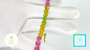 SG LOCAL - Authentic Tourmaline Round Cake 3 Round Bracelet 碧玺圆饼三圈手串