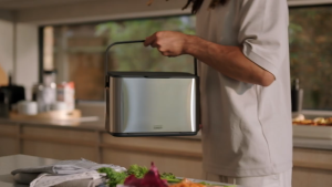 Joseph Joseph Food Waste Bin / Waste Caddy 4L Capacity (Graphite / Stone / Steel)