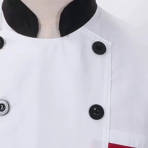 Chef Uniform for Men Costume Breathable Food Service Top Short Sleeve Back Kitchen Restaurant Baking Cake Pastry Chef Uniform