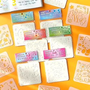 10 PCS drawing template cartoon hollow template hand account tools