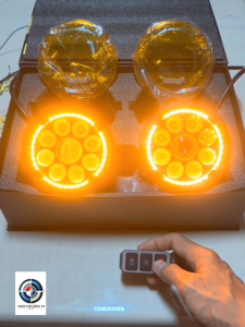 Motorcycle fog light with DRL
