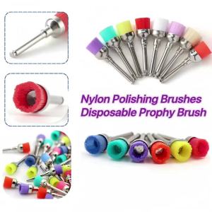 10/50/100PCS Colored Bowl Nylon Polishing Heads Perfect Fit Disposable Brushes Polishing and Cleaning