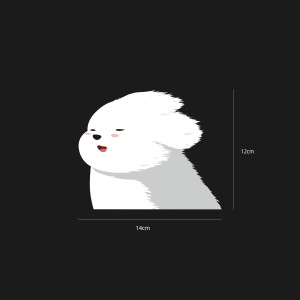 สติ๊กเกอร์ตกแต่งรถยนต์สัตว์เลี้ยง ดีไซน์ปลาไม่มีหาง ติดหน้ารถ ติดกระจก ติดท้ายรถ ติดตัวรถ ติดประตูรถ วัสดุ PVC