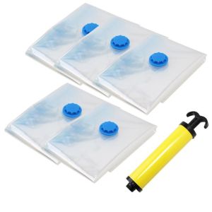 Transparent Vacuum Plastic Bag Compression Bag Folding Compressed Space Saving Clothes Organizer
