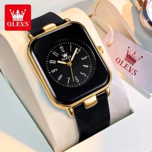 OLEVS | Đồng Hồ Thạch Anh Nữ OLEVS 9961 Thời Trang Đơn Giản Mặt Vuông Kim Dạ Quang Dây Đeo Silicon Chống Nước Với Các Vạch Số Ả Rập