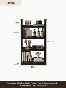 OYIla | Vintage Aesthetic Corner Bookshelf