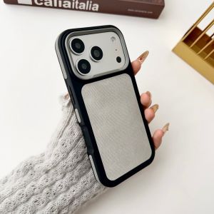 Luxury Defender Armor Matte Denim Case For iPhone 17 Air 16 15 14 13 12 11 Pro Max Plus 17e Shockproof Heavy-Duty Hybrid Cover