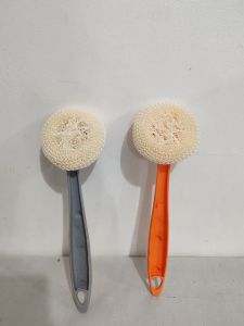 OmniMerchDepot steel wool ball household dishwashing brush no scratch Pot brush with handle no Thread drop off cleaning tool bamboo fiber pot scrubber dishwashing tool removal cleaning ball