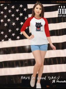 Baju Kaos Oblong Kombinasi Lengan 3/4 Kimono Distro Atasan Terbaru Wanita