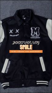 TERMURAH - Jaket Pria Bomber pocket Terbaru BAHAN tebal LOGO FULL BORDIR Premium JACKET VARSITY VINTAGE STYLE DISTRO BGSR -MMXVI