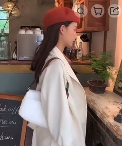 CAHAYA Topi Beret Mangaka Komikus Baretta Korea Wol Winter S21