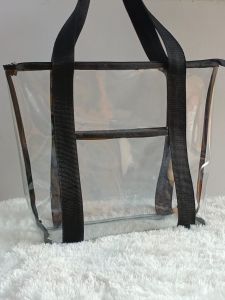TOTEBAG mika hitam tas transparan anti air PVC tebal 06