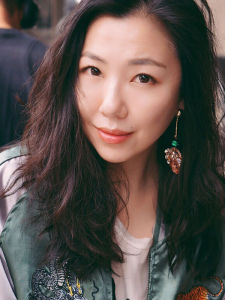 Night Show Workshop New Chinese Style Peach Pink Crystal Big Heart Attracting Male Earrings Non-Piercing Ear Clip