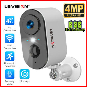 Ls Tầm Nhìn Ubox 2K Wifi/4G pin mini Camera CCTV Ngoài Trời Không Thấm Nước IP66 Không Dây Camera an ninh bảo mật Máy Ảnh Ir nhìn trong đêm Hai Cách Bằng Giọng Nói PIR Hình Người Phát Hiện Báo Động IP an ninh Mạng Máy Ảnh