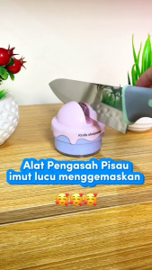 Alat Pengasah Pisau & Gunting Dapur Imut Mini Portable Anti Slip Knife Sharpener Multifungsi