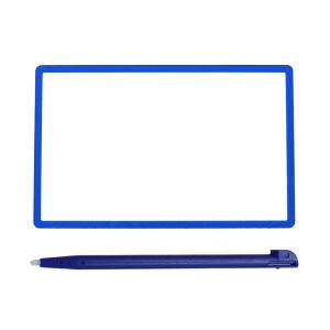 JCD Top Upper LCD Screen Lens Plastic Cover & Touch Stylus Pen For Nintend 2DS Repair Part