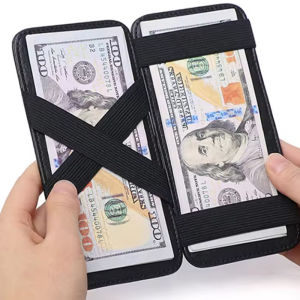 Long Crocodile Print Money Clip Men Multicard Slot Pu Leather Card Case Travel Document Organization Solid Color Womens Wallet
