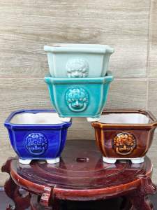 Ceramic glazed pot bonsai pot succulent pot flowering pot bonsai pot