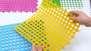 30x30cm Bathroom Mat Interlocking Floor Tiles Non Slip Drainage Mat Vented Floor Mats for Kitchen
